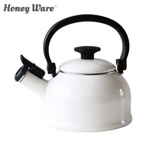 (長期欠品中につき、入荷次第の予約販売)富士ホーロー Honey Ware Cotton 笛吹きケトル 1.6L ホワイト CTN-1.6WK.W ハニーウェア コット