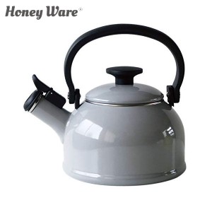 富士ホーロー Honey Ware Cotton 笛吹きケトル 1.6L ライトグレー CTN-1.6WK.LG ハニーウェア コットン CODE：332868