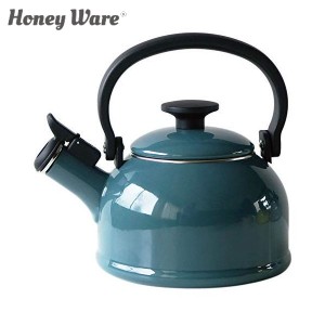 富士ホーロー Honey Ware Cotton 笛吹きケトル 1.6L スモークブルー CTN-1.6WK.SB ハニーウェア コットン CODE：332869