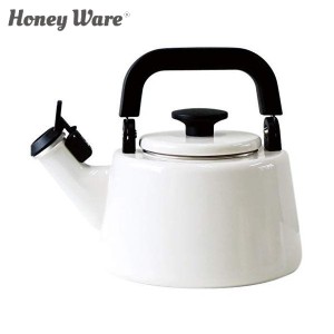 (長期欠品中につき、入荷次第の予約販売)富士ホーロー Honey Ware Cotton 笛吹きケトル 2.1L ホワイト CTN-2.1WK.W ハニーウェア コット