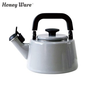 富士ホーロー Honey Ware Cotton 笛吹きケトル 2.1L ライトグレー CTN-2.1WK.LG ハニーウェア コットン CODE：332874