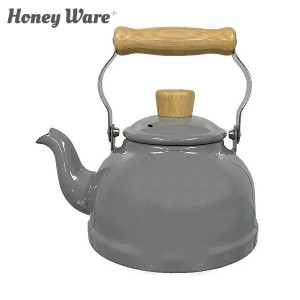 富士ホーロー Honey Ware Cotton ホーロー ケトル 1.6L ライトグレー CTN-1.6K.LG ハニーウェア コットン CODE：332878