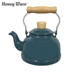 (長期欠品中につき、入荷次第の予約販売)富士ホーロー Honey Ware Cotton ホーロー ケトル 1.6L スモークブルー CTN-1.6K.SB ハニーウェ