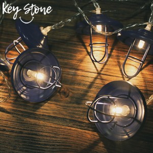 KEY STONE ストリングライト LED ストリング ランタン METAL 10P 3.3m ブルー 乾電池式 DE048677 キーストーン D2310