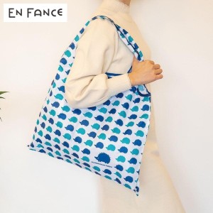 EN FANCE SCANDINAVIANFOREST 折りたたみ ショッピングバッグ ハリネズミ (インディゴ) EF-SB01IN アンファンス D2310