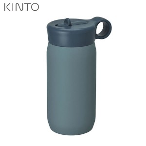 KINTO プレイタンブラー 水筒 キッズ 300mL ストロー ステンレス アッシュブルー 20378 キントー