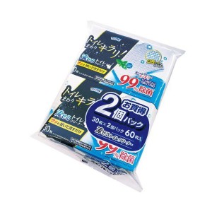 ライフ堂 クリンクル 流せるトイレクリーナー 30枚入/2個パック LD-624