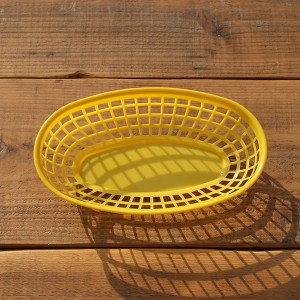 FAST FOOD BASKET OVAL YELLOW USAグッズ ジャンクフード チップス スナック アメリカ