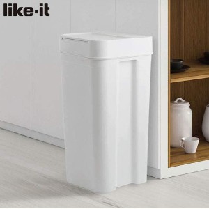 like-it フタ付きゴミ箱 シールズ45 密閉ダストボックス ホワイト 45L 日本製 LBD-03 ライクイット