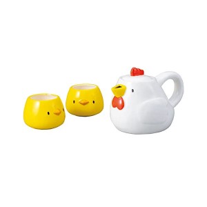 サンアート かわいい食器 ポット＆カップ ティーセット 約600mL にわとり ひよこ 親子 SAN3750