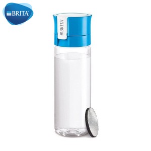 BRITA 携帯用浄水ボトル 600ml ブルー マイクロディスクフィルター 1個付 ボトル型浄水器 ブリタ