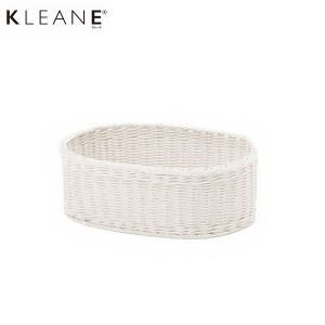 KLEANE 抗菌バスケット オーバルかご Lサイズ ホワイト 丸洗いOK キレーネ 収納 3P004WH