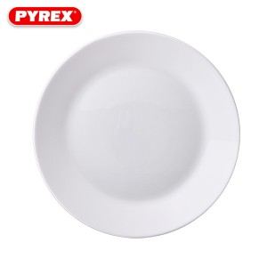 PYREX ミルクグラス ディナープレート 26cm ジャストホワイト 皿 軽量 割れにくい CP-8842 Milkglass パイレックス パール金属