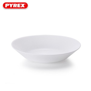 PYREX ミルクグラス スモールプレート 15cm ジャストホワイト 皿 軽量 CP-8847 Milkglass パイレックス パール金属