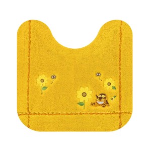 センコー となりのトトロ 花のバス停 トイレマット イエロー 約58×60cm ねこバス 19752