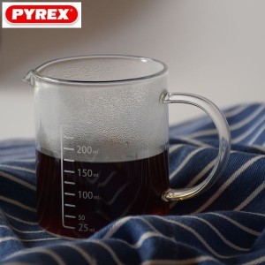 PYREX メジャーカップ 計量カップ ハンドル付 250mL Blow ブロー 耐熱ガラス 電子レンジ対応 食洗機対応 CP-8638 パイレックス パール金