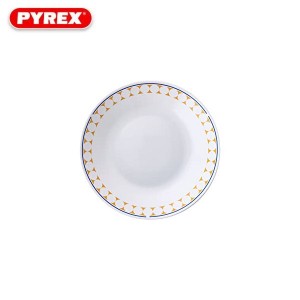 PYREX ミルクグラス サラダプレート 19cm ハーモニーポップス パイレックス パール金属 CP-8855