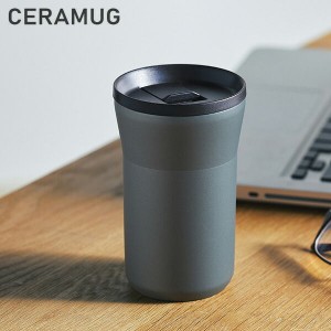 CERAMUG セラブリッドタンブラー 350mL (蓋付きタイプ) ダークグレー CTB-L350 水筒 魔法瓶 セラマグ 京セラ KYOCERA PFASフリー PFOAフ