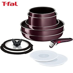 T-fal 鍋・フライパン 10点セット インジニオ・ネオ ヴィンテージボルドー・インテンス セット10 ガス火専用 L43992 ティファール