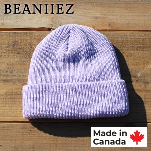 Beaniiez 『Accent Acrylic』 Lavender カナダ製 ショートビーニー ニットキャップ アクリル ユニセックス 洗濯可