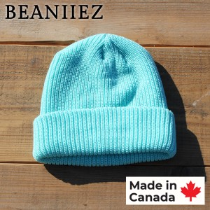 Beaniiez 『Accent Acrylic』 Mint カナダ製 ショートビーニー ニットキャップ アクリル ユニセックス 洗濯可