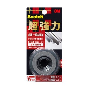 3M 両面テープ 超強力 金属 一般材料用 幅19mm 長さ1.5m スコッチ KKD-19R 小巻 スリーエム D2305