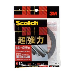 3M 両面テープ 超強力 金属 一般材料用 幅12mm 長さ4m スコッチ SKD-12R セミロング スリーエム D2305