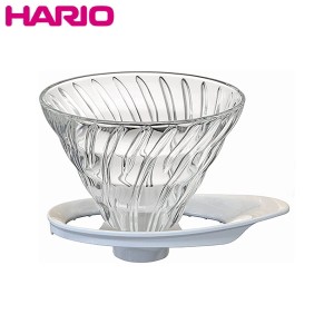 HARIO V60 耐熱ガラス透過ドリッパー 02 ホワイト 1〜4杯用 VDGR-02-W ハリオ