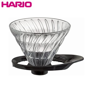 HARIO V60 耐熱ガラス透過ドリッパー 02 ブラック 1〜4杯用 VDGR-02-B ハリオ