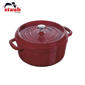 STAUB ピコ・ココット ラウンド 22cm ボルドー ストウブ CODE：5003594