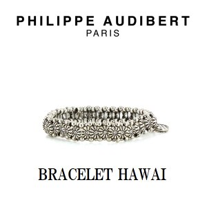 Philippe Audibert フィリップ オーディベール BRACELET HAWAI シルバーメタル スワロフスキークリスタル ブレスレット PhilippeAudibert