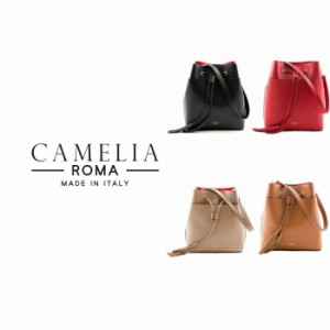 CAMELIA ROMA カメリアローマ レザー 巾着バッグ 大 4色 鞄 かばん レディース バック ショルダーバッグ ポシェット イタリア プレゼント