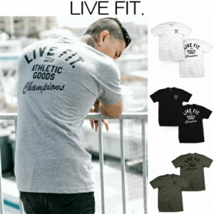 リブフィット LIVE FIT Athletic Goods Tee 半袖 Tシャツ メンズ 筋トレ ジム ウエア スポーツウェア 正規品[衣類]ユ00582