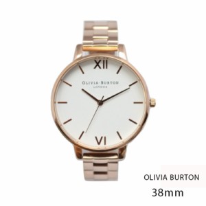 Olivia Burton オリビアバートン レディース ホワイトブレスレットローズゴールド ビッグダイヤル 腕時計 ブレスレット ステンレススチー