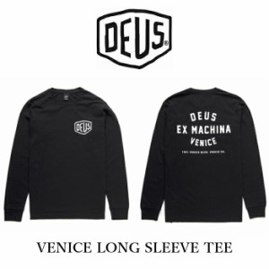 DeusExMachina デウスエクスマキナ プリント 長袖 Tシャツ ロンT ロゴT プリント バックプリント VENICE LONG SLEEVE TEE ブラック 黒 De