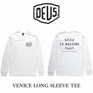 DeusExMachina デウスエクスマキナ プリント 長袖 Tシャツ ロンT ロゴT プリント バックプリント VENICE LONG SLEEVE TEE ホワイト 白 De