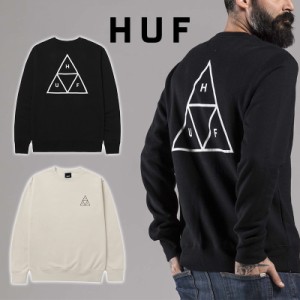 ハフ スウェット HUF ESSENTIALS TT CREW ブラック サンド トレーナー トップス スケーター スケートボード メンズ 正規品[衣類]