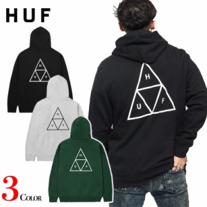 ハフ パーカー HUF プルオーバー スウェット ESSENTIALS TT P/O HOODIE フーディー トライアングル ロゴ 長袖 トップス スケーター スケ