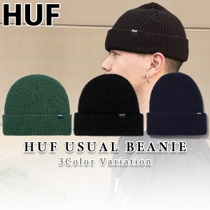 ハフ ニット帽 HUF ビーニー USUAL BEANIE 帽子 アクリル メンズ レディース スケーター スケートボード 正規品 BN00134 [衣類] ユ00582