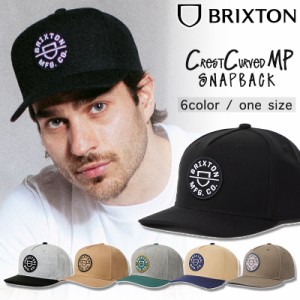 BRIXTON キャップ ブリクストン 帽子 Crest Curved MP Snapback スナップバック ハット CREST C MP ぼうし フリーサイズ メンズ レディー