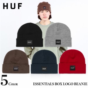 ハフ ニット帽 HUF ビーニー Essentials Box Logo Beanie ブラック グレー ブラウン ネイビー 帽子 ボックスロゴ メンズ レディース スケ