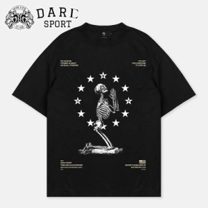 ダルクスポーツ DarcSport Tシャツ オーバーサイズ FEAR THOU NOT PREMIUM TEE ブラック 黒 半袖 トップス フィジーカー メンズ 筋トレ 