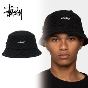 Stussy ステューシー キャップ Check Terry Bucket Hat 帽子 ロゴ 人気 ぼうし ビッグ バケット ハット アクセサリー メンズ ユニセック