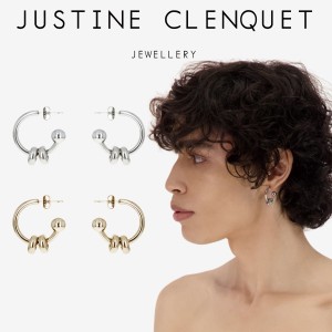 ジュスティーヌクランケ Justine Clenquet アラン ピアス Alan earrings シルバー レディース メンズ ユニセックス パラジウム[アクセサ