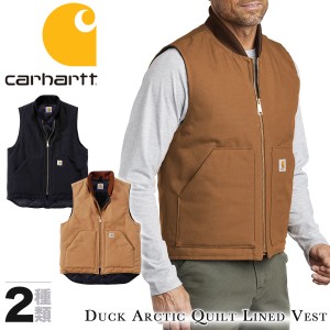 カーハート ベスト Carhartt V01 ダック ワークベスト Duck Arctic Quilt Lined Vest ロゴ 秋冬 アウター トップス ワークウェア メンズ 