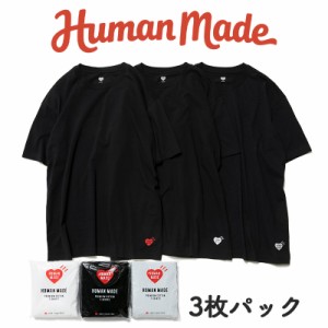 HUMAN MADE Tシャツ ヒューマンメイド 3-PACK T-SHIRT SET パックT 3枚入り 半袖 ロゴ メンズ レディース ユニセックス 正規品[衣類] ユ0