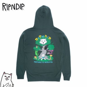 リップンディップ パーカー RIPNDIP スウェット プルオーバー Adventure Club Hoodie グリーン トップス ネコ 猫 スケーター ストリート 