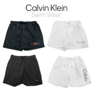 カルバンクライン 水着 メンズ Calvin Klein サーフパンツ ホワイト ブラック ロゴ 海パン ボードショーツ スイムウェア メンズ [衣類] 