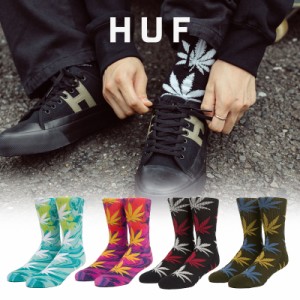 ハフ 靴下 HUF クルーソックス PLANTLIFE SOCK 限定 柄 ストリート系 スケーター スケートボード おしゃれ 人気 くつした メンズ ユニセ