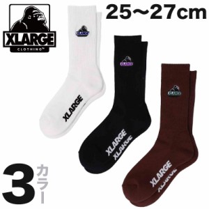 XLARGE ソックス エクストララージ OG EMBROIDERED SOCKS 靴下 くつした アクセサリー ロゴ ストリート メンズ レディース ユニセックス 